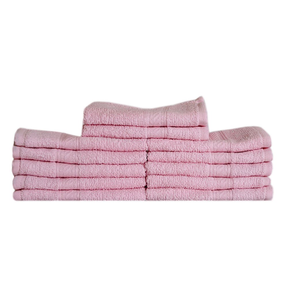 Westward Ho! 30 x 30 cm Combed Cotton Face Towel, Pack of 12, Pink