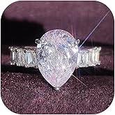 Someki Cubic Zirconia Rings Statement Fashion Silver Rings Wedding Ring Engagement Ring Anniversary Birthday Gifts for Women