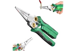 APRYEW 8 in 1 Wire Stripper with Voltage Tester, Pinzas De Electricidad, Multi-function Electric Wire Stripping Tool for Cutting and Pulling Pliers, Electrician Repair Tool (1PCS)