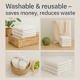 Dudu N Girlie Baby Terry Towelling Nappies 6x 60x60cm White view 6