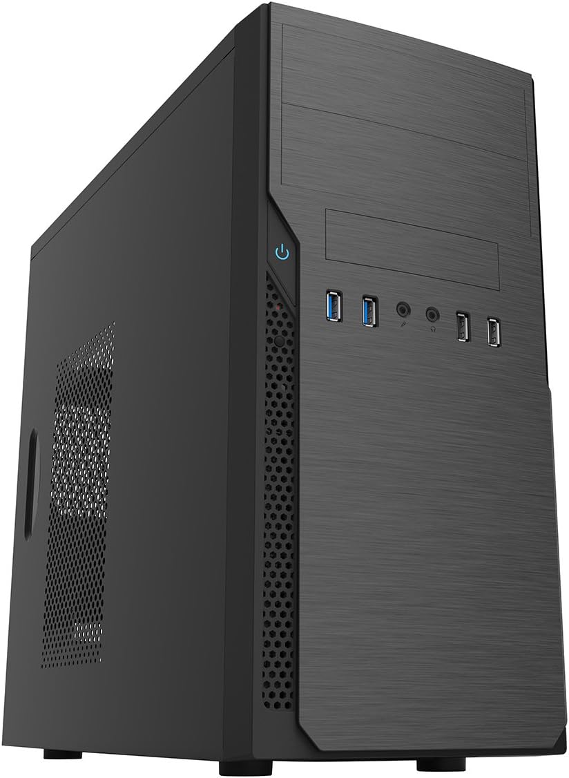 CiT Classic Office PC Case Black Micro-ATX Mini-ITX 500W PSU 4x USB 3.0