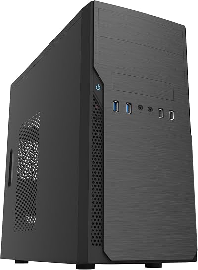CiT Classic Office PC Case Black Micro-ATX Mini-ITX 500W PSU 4x USB 3.0