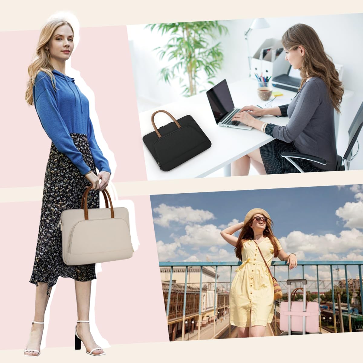 Clufar Laptoptasche 15,6 Zoll Wasserdichte Laptop Tasche 15+ Zoll Herren Business Notebooktasche Computer Tasche Laptophülle Bag Schwarz für Reisen Geschäft Black 7