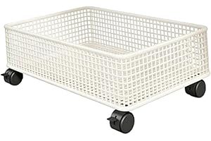 Fenteer Under Sink Organizer Under Desk Storage Cart Mobile Bookshelf Bathroom Cabinet Organizer Rolling Cart for Crafts Toys