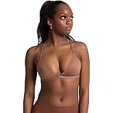 Capezio Womens Capezio Deep Neck Clear Back Bra