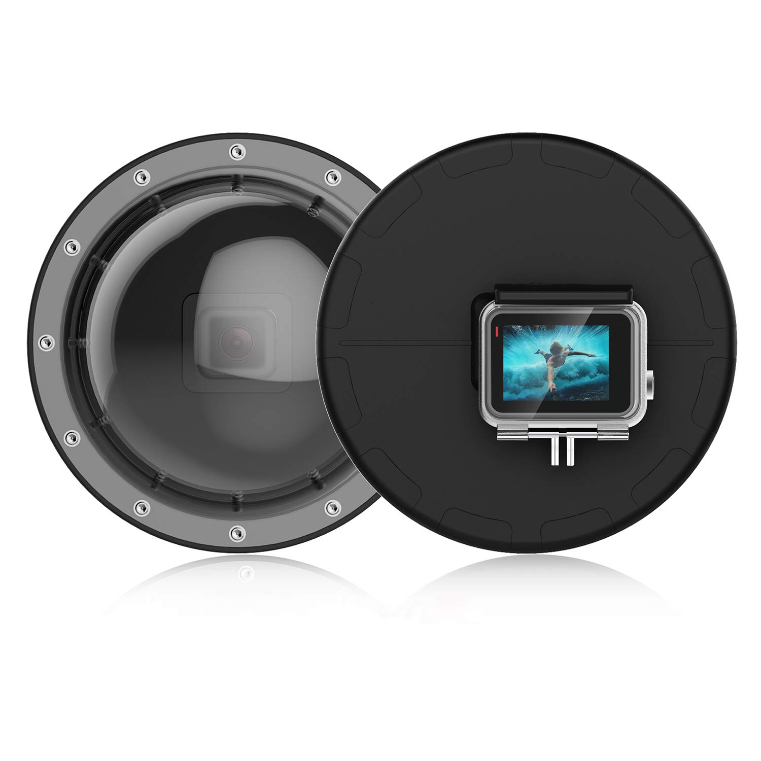 Suptig Dome, Dome Port, Underwater Dome Compatible For GoPro Hero 7 Black, Hero 6, Hero 5, Hero 2018, Waterproof 98ft (30 Meters)