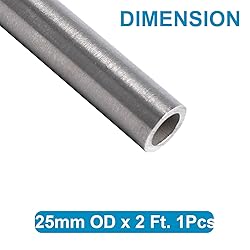 Vigorous 25mm OD x 2 Ft. 304 Stainless Steel
