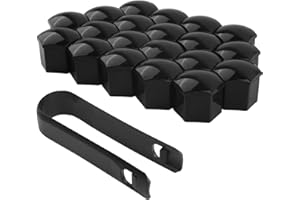 YGDMD 20PCS 21mm Lug Nut Covers with Disassembly Tool,Hex Lugnut Covers for Protecting & Decorating Wheel Bolts,Rust-Resistant Car Accessories Lug Nut Caps for Cars SUVs (21mm)