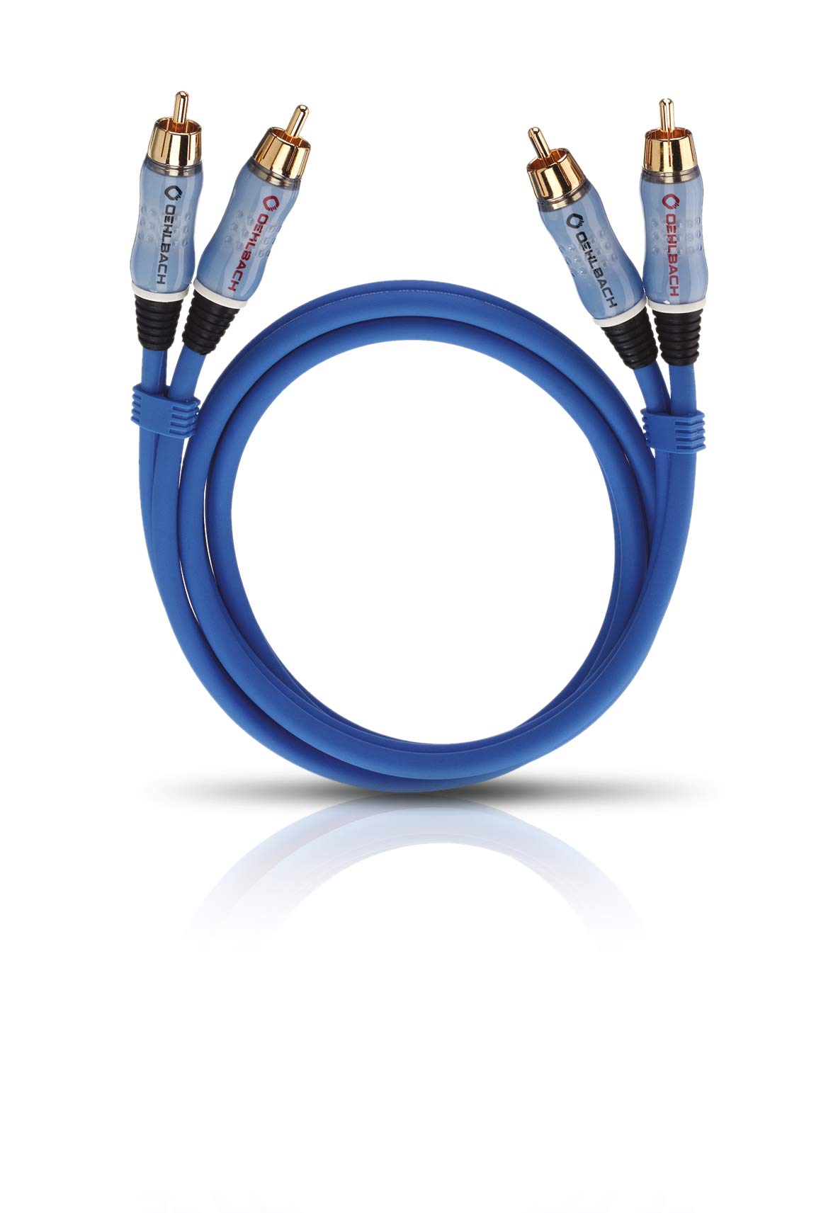 Oehlbach Beat Stereo Audio Cable RCA Cable Set for CD Players and Amplifiers Effective Shielding OFC Copper 3 m Blue