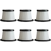 VideoPUP 6pcs Replacement HEPA Filter Washable Resuable Vacuum Dust Filters Compatible with MOOSOO K24 Cordless Vacuum