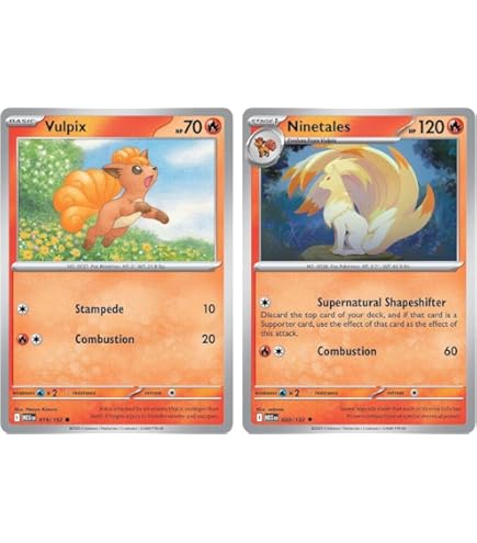 Amazon.com: Ninetales - 031/264 & 030/264 - Fusion Strike - Evolution Pokemon  Card Lot