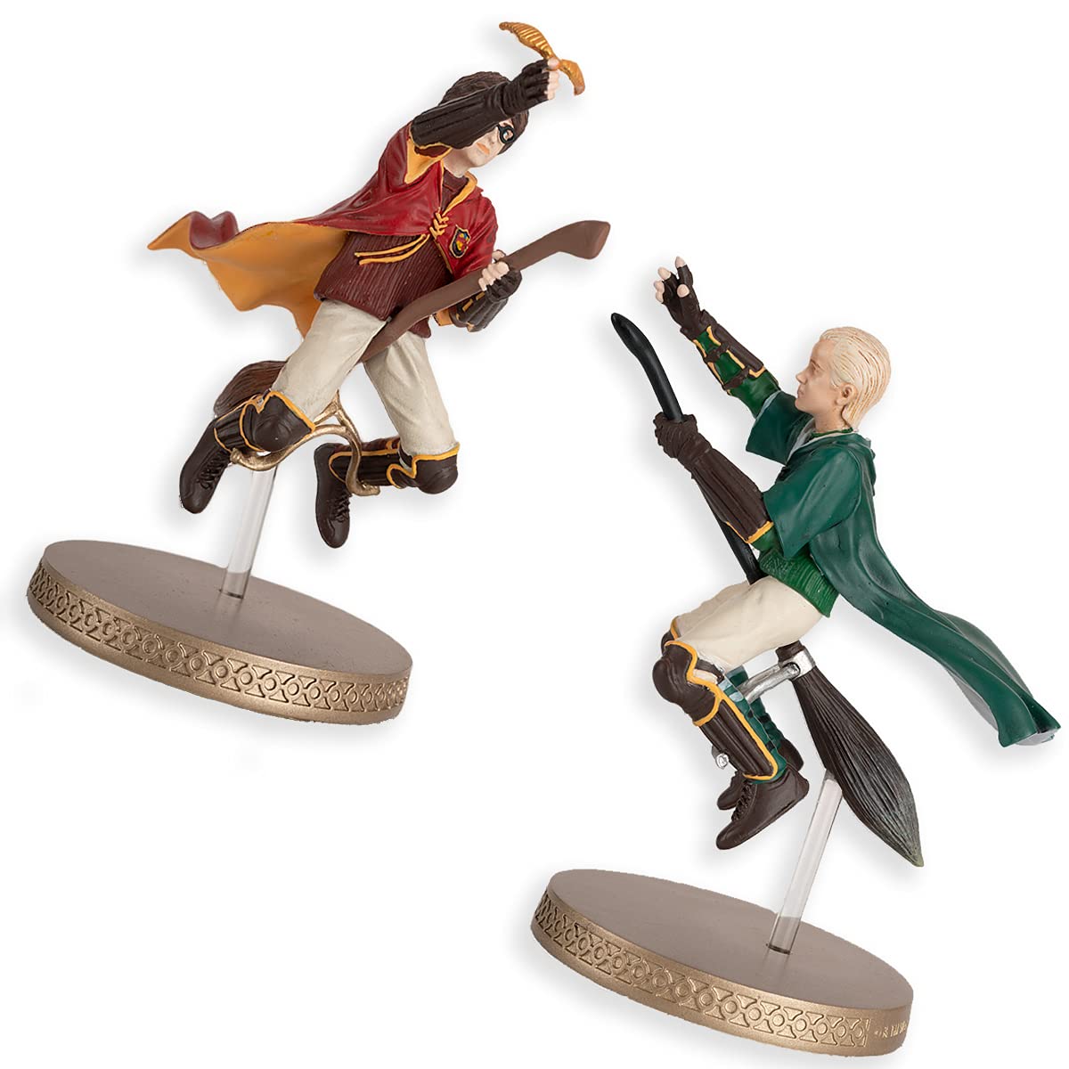 Eaglemoss Collections Wizarding World - Harry & Draco Quidditch Duo (Year 2) Figurines - Wizarding World Figurine Collection