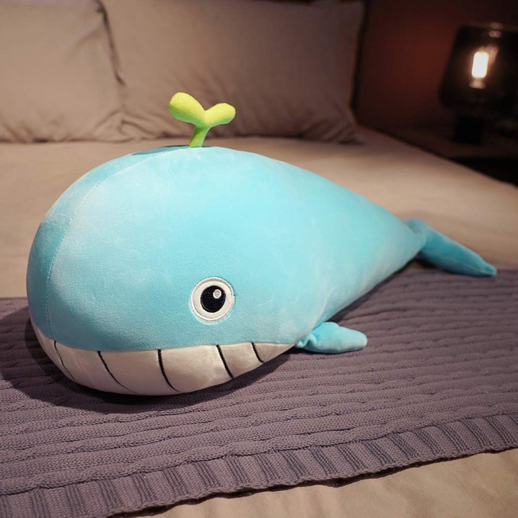 Cute Whale Stuffed Animal Big Hugging Plush Pillows Super Soft Fish Doll Toy Gifts for Birthday Valentine Day