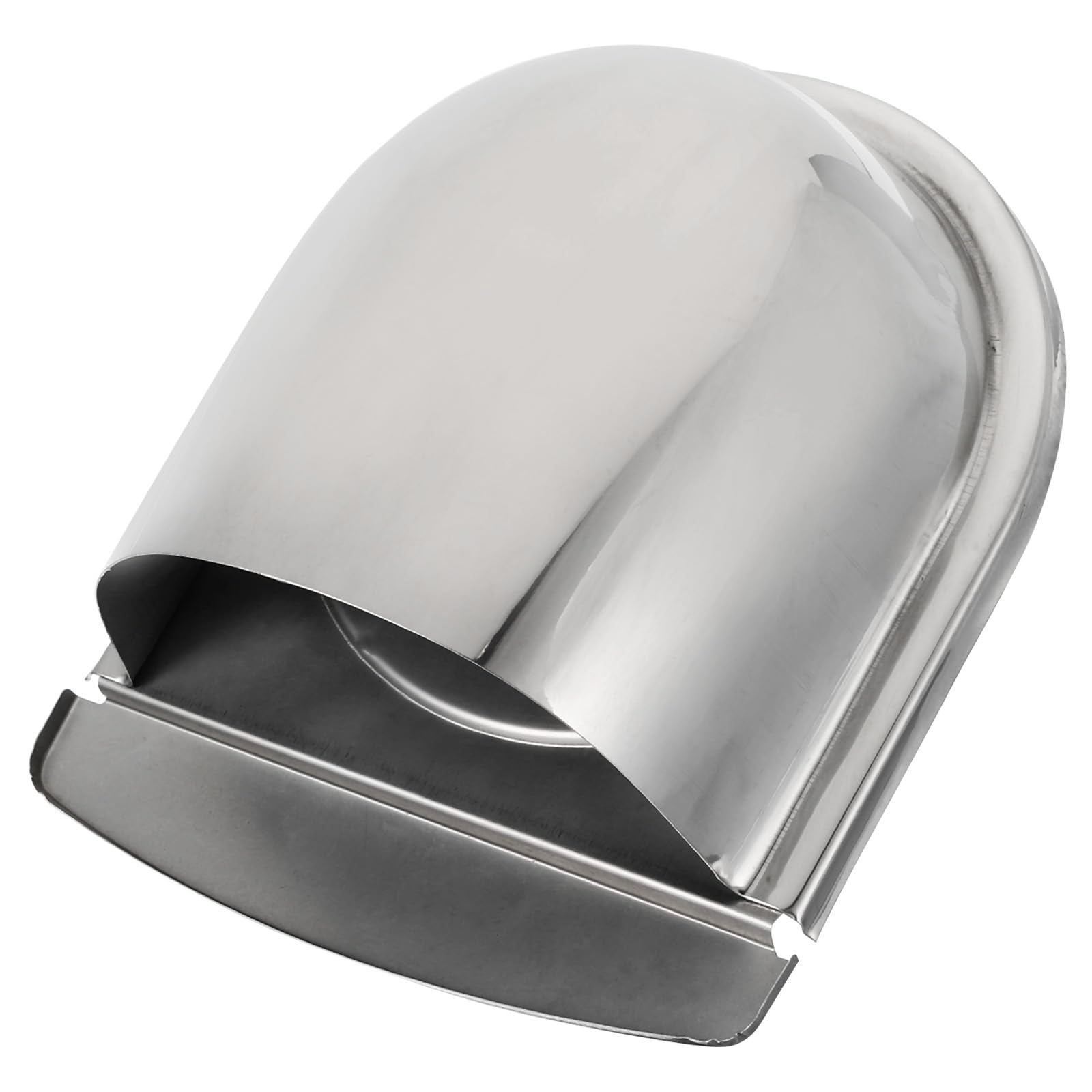 PATIKIL 4 Inch Exhaust Air Vent Cover, Exterior Wall Vent Outlet Grille Louvered Stainless Steel Outdoor Duct Ventilation with Mesh for Bathroom Kitchen