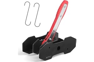 JMMRRR Automotive Brake Caliper Press Tool with 2 PCS Steel Plates, Caliper Piston Compression Tool with 360 Degree Swing Ratchet, Red