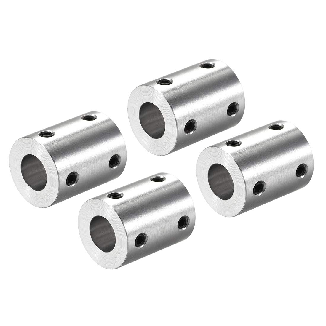 sourcing map 10mm to 10mm Bore Rigid Coupling Set Screw L25XD20 Aluminum Alloy,Shaft Coupler Connector for 3D Printers, Motor Accessories,4pcs — image 1