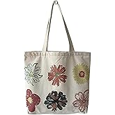 Women canvas Tote Bag for Women Shoulder Bag with zipper Work Beach Travel and Shopping Grocery Bag