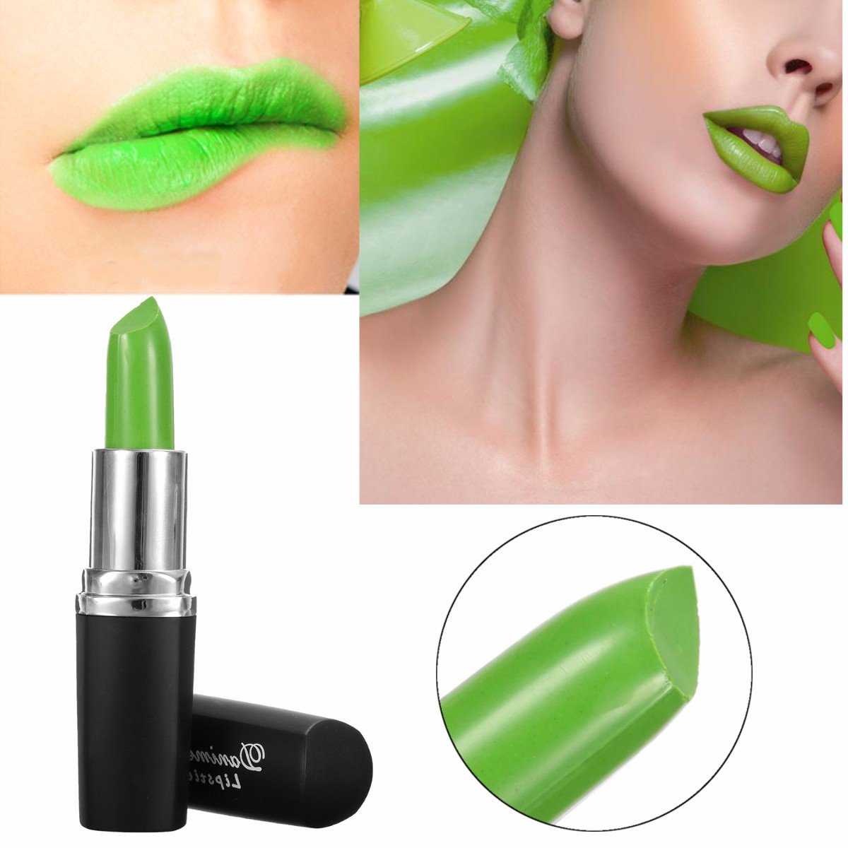 lipgloss, LuckyFine frauen make up matte lippenstift samt nachhaltig wasserdichten grün Amazon