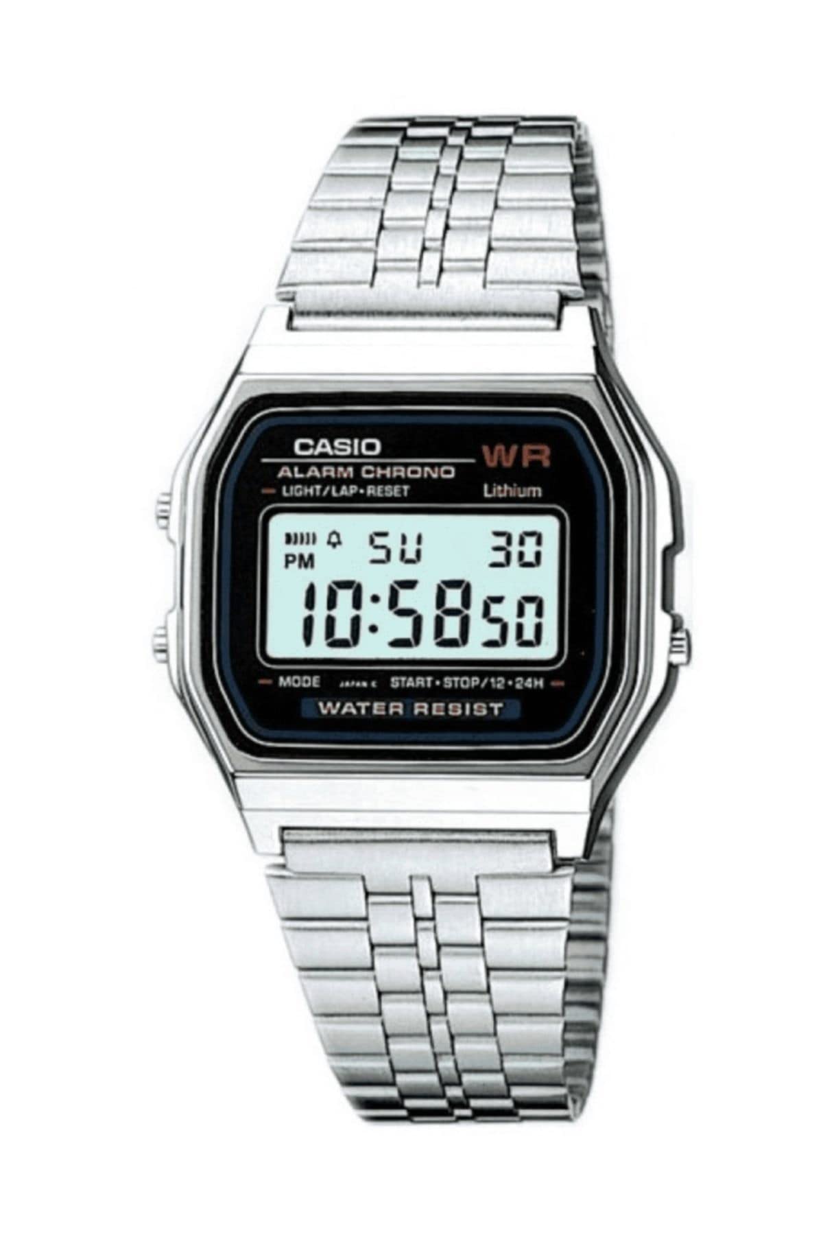 Casio Unisex Digital Watch with Stainless Steel Bracelet A159WA-1D
