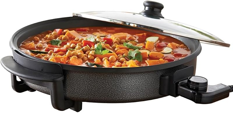 Quest 40cm Multi-Function Electric Frying Pan with Lid 240C Temp