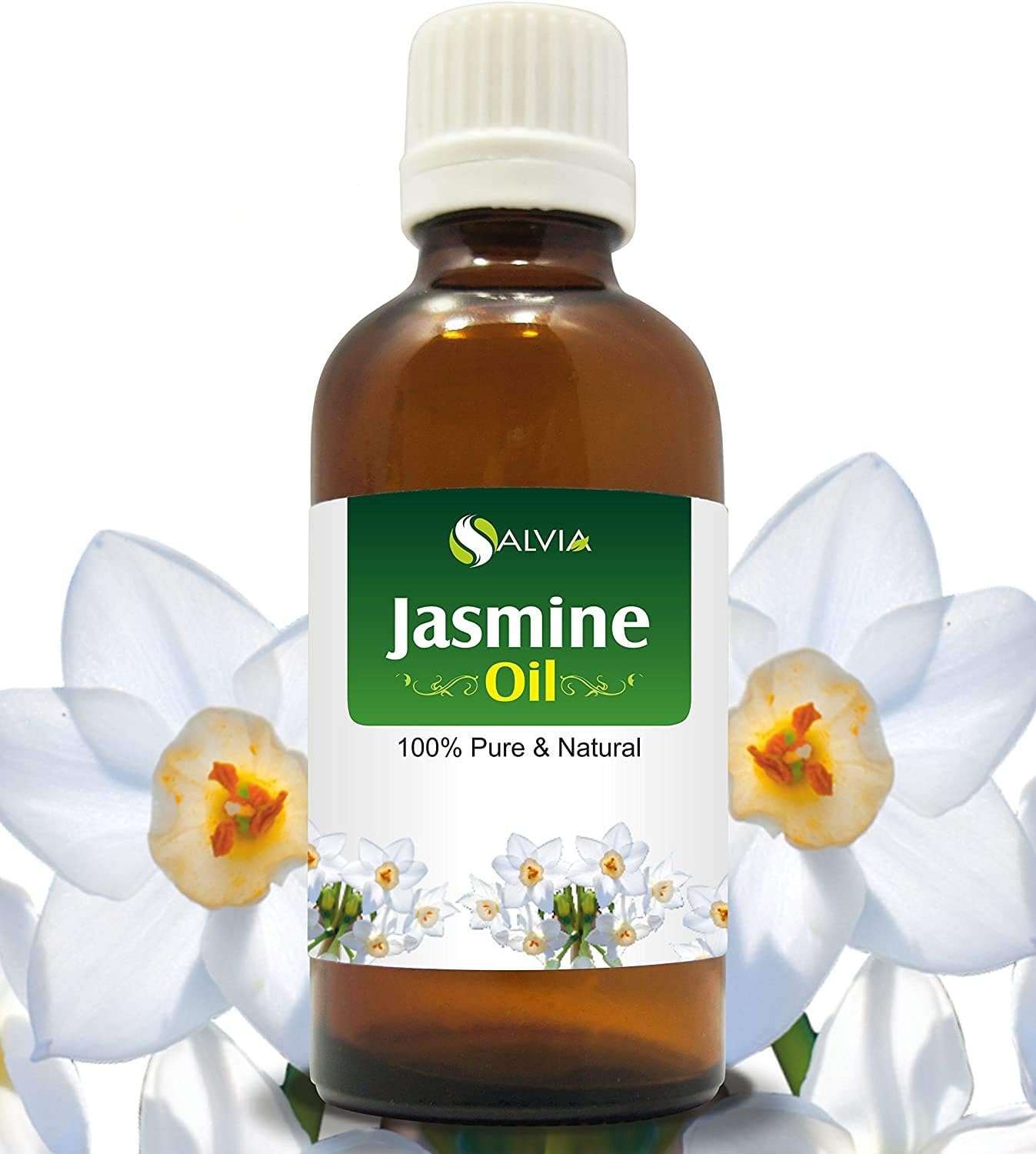 Jasmine Essential Oil 100% Pure & Natural - Undiluted Uncut Cold Pressed Aromatherapy Premium Oil - Therapeutic Grade - 50 ML