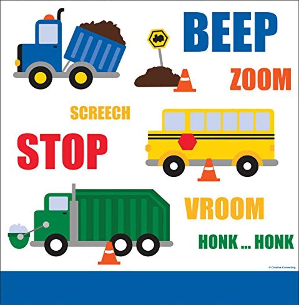 Creative Converting Traffic Jam Plastic Table Cover - 1 Pc., 725136