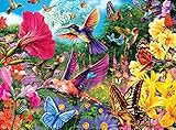 Buffalo Games - Vivid Collection - Hummingbird Garden - 1000 Piece Jigsaw Puzzle