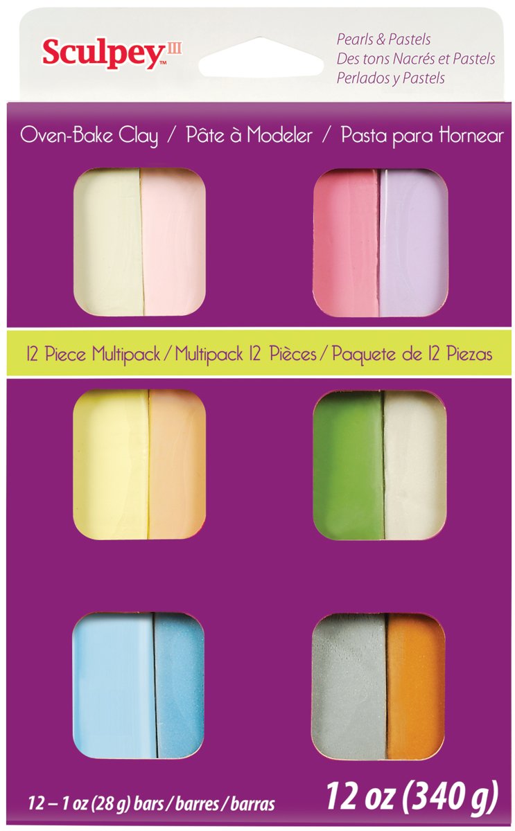 Sculpey III 1oz/ 28g Pastel Multi Pack Bar