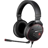 Bloody G600i Wired Gaming Headset with Microphone, Black | 7.1 Virtual Surround Sound, Detachable Noise Canceling Mic, Memory Foam Earpads, Xbox, PS4/5, Switch Compatible, Over-Ear