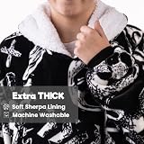The Big Softy The Big Softy Kids Blanket Hoodie Graphic Football Black view 3