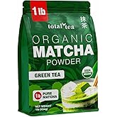 Organic Matcha Green Tea Powder (1lb) – Certified USDA Organic Powder for Matcha Latte, Tea, and Smoothies – Non-Gmo, Antioxidant Rich Fruit Tea by Total Tea
