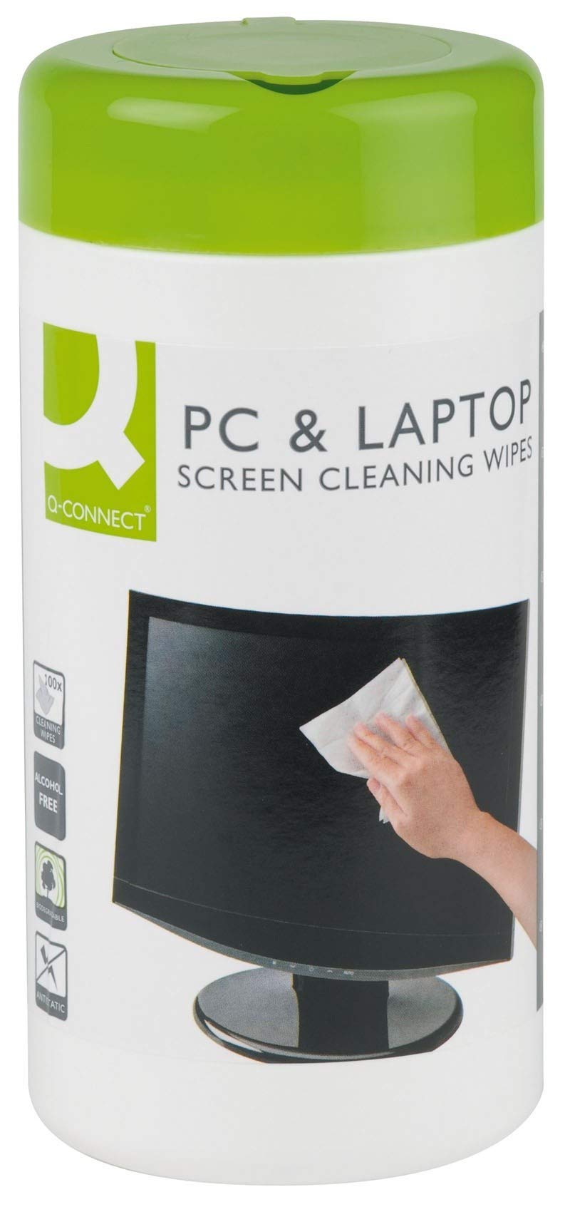 QConnect KF04501 Screen and Keyboard Wipes (Pack of 100) Buy Online