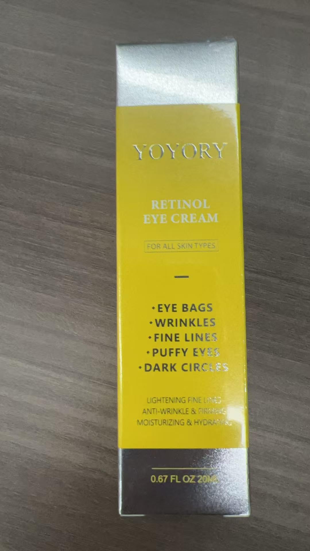 Photo 1 of YOYORY Under Eye Cream - Eye Cream for Dark Circles and Puffiness, Hydrates Moisturizes Gold(0.67 Fl Oz)