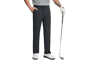 MICHEL ROUEN Mens Golf Pants Fleece Lined Water-Resistant Dress Pants Business Casual Outdoor Winter Pants for Men