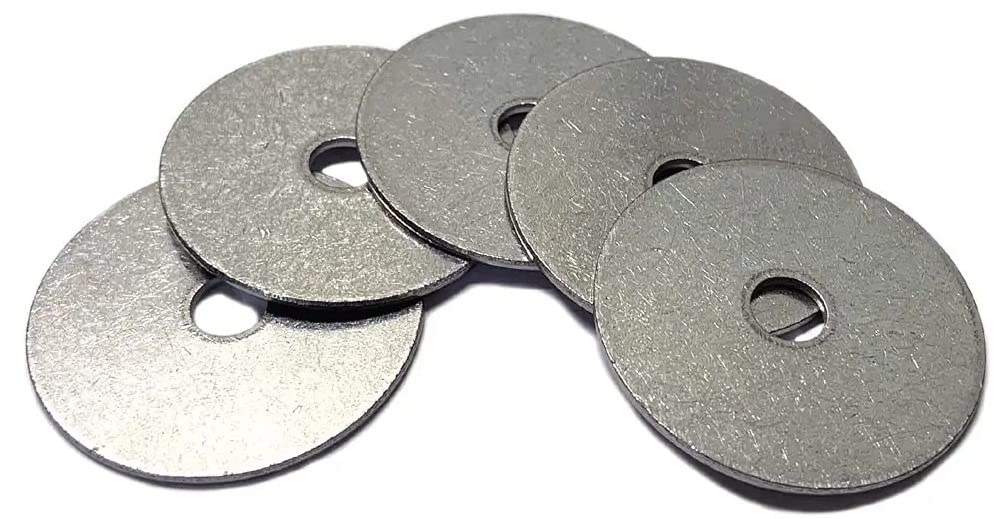 Type 18-8 Stainless Steel Fender Washers Size 1/4" x 1-1/4" (Pack of 50pcs) Marine Bolt Supply