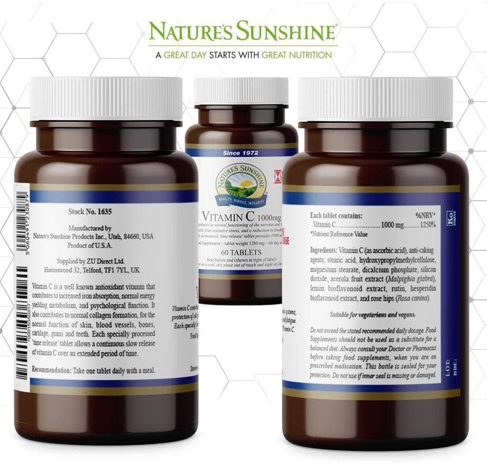 Vitamin C 1000mg Timed Release (60), 60 g (Pack of 1) - Image 3