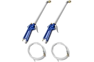 QWORK 2 Set Air Blow Gun Pneumatic Engine Cleaning Gun with 4Ft Hose, Cleaning Degreaser Sprayer Tool