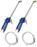 QWORK 2 Set Air Blow Gun Pneumatic Engine Cleaning Gun with 4Ft Hose, Cleaning Degreaser Sprayer Tool