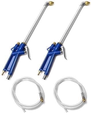 QWORK 2 Set Air Blow Gun Pneumatic Engine Cleaning Gun with 4Ft Hose, Cleaning Degreaser Sprayer Tool