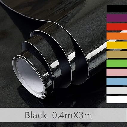 Hode Carta Adesiva Per Mobili 40cmx300cm Carta Da Parati Vinilica Per Adesivi Decalcomanie Pareti Porte Finestre Posteriori Rotolo Di Plastica Nero