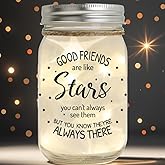 Friend Birthday Gifts for Women Lamp, Starlight Mason Jar Night Light Friendship Gifts for Women Unique Friends Gifts for Best Friend, Her, BFF, Sisters, Besties