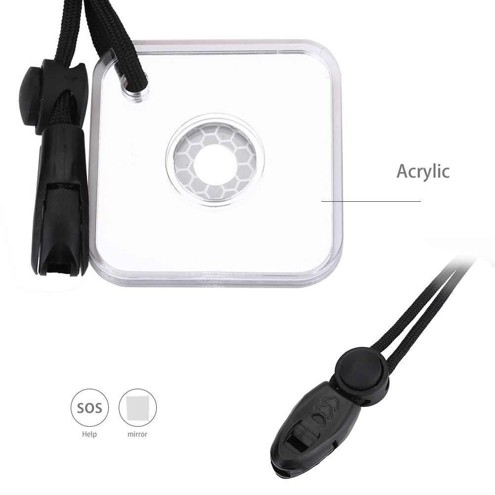 Best Glide ASE Compacto, Grado Militar, Acero Inoxidable, Espejo De Señal De Emergencia (paquete De 2