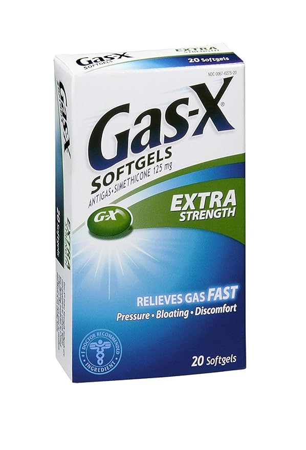 GasX Softgels Extra Strength 125mg 20CT (Pack of 12