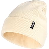 Zylioo Oversize Beanie Hats, XXL Big Size Ribbed Knit Cuffed Winter Hat for Cold Weather, Warm Skull Watch Cap