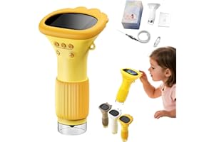 Microscope Toy, Magnifier, 2" IPS Screen 1000x Handheld Digital Microscopes HD, Pocket Portable Microscopes for Children (Yel