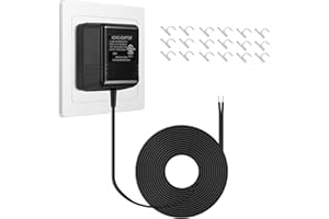 BVPOW Doorbell Power Supply Adapter,UL Certified C - Wire Adapter Battery Charger with 26ft/8m Long Cable,18 Volt Transformer Compatible for Doorbell Nest Honeywell Emerson Sensi WiFi Thermostat