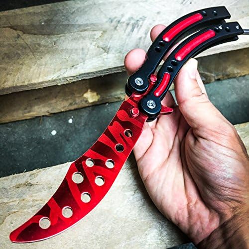 Best Seller CSGO SLAUGHTER Practice Knife Balisong Butterfly Tactical Combat Trainer
