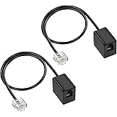 MEIRIYFA RJ11 Telefonbuchse auf RJ45 Ethernet-Konverterkabel RJ45 8P4C Stecker auf RJ11 6P4C Buchse, Telefonadapterkabel für 