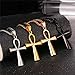 U7 New Hot Life Cross Necklace Stainless Steel Vintage Egyptian Men Jewelry Gold Plated The Key of the Nile Ankh Cross Pendant
