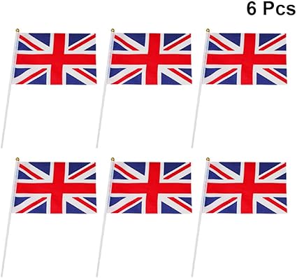Amosfun Lot De 6 Drapeaux Britanniques Union Jack Drapeau D Angleterre Mini Royaume Uni Drapeau Britannique Decoration De Fete Pour Sports Clubs Evenements Festivals Amazon Fr Cuisine Maison